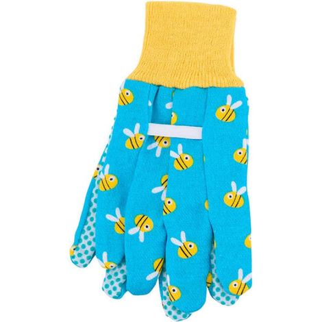 Gants de jardinage - Pour enfant - Taille unique 18cm - Bleu