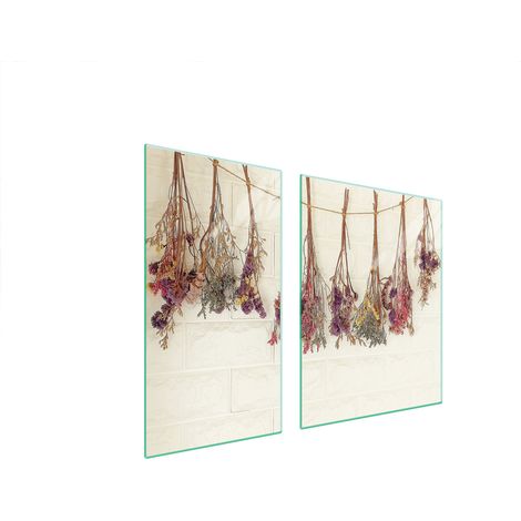 GLASSCHUTZPLATTE FÜR HERD 90x52 BLUMEN (1/5)