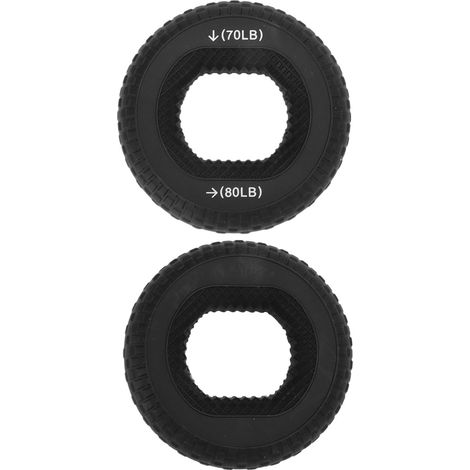 Anneau de renforcement de la force de préhension en silicone, pour la main, les avant-bras et les doigts, idéal pour la rééducation, noir, 32-36 kg (1/5)