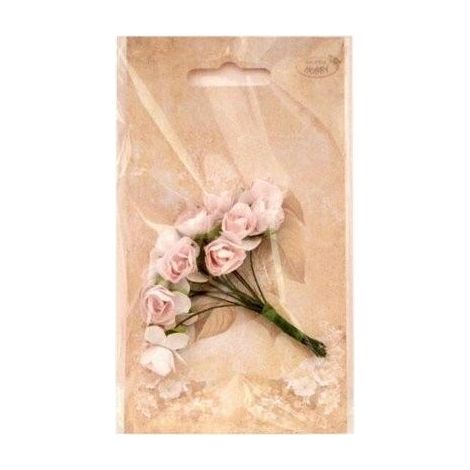 Rosas de papel, 12 unidades, rosa claro