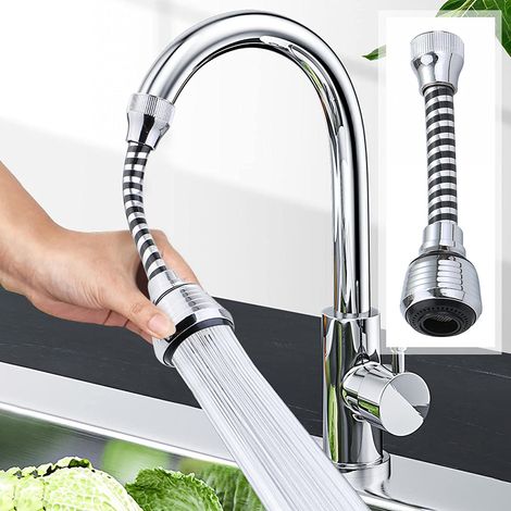 Pulvérisateur de robinet de cuisine flexible à 360 degrés, buse de robinet, tête de robinet de cuisine de remplacement, accessoire pour tuyau d’évier (1/5)