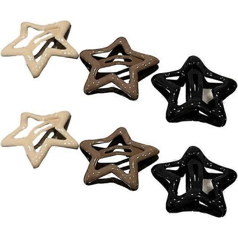 Lot de 6 barrettes étoiles pour bébés, accessoires pour cheveux (1/5)