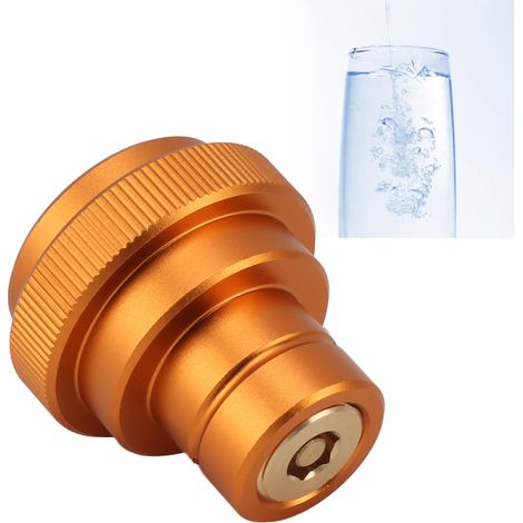 Adaptador rápido de CO2 para carbonatadores de agua (Terra/Art/Duo TR21x4), conexión para cilindro de CO2, aluminio/latón, 1 adaptador + 2 juntas (1/5)