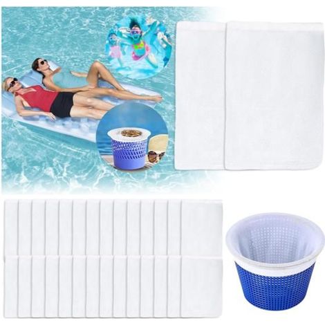 30 Stück Pool-Skimmer-Socken, Pool-Filtersocken, wiederverwendbare, superelastische Skimmer-Vorfilter