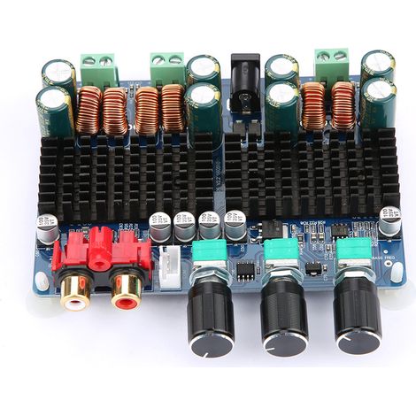 Carte d'amplificateur de puissance audio numérique pour subwoofer 2.1 canaux TPA3116 (50 W x 2 + 100 W), alimentation 12-26 V CC. (1/5)