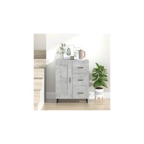 Buffet Gris béton 69,5x34x90 Bois d'ingénierie (1/5)