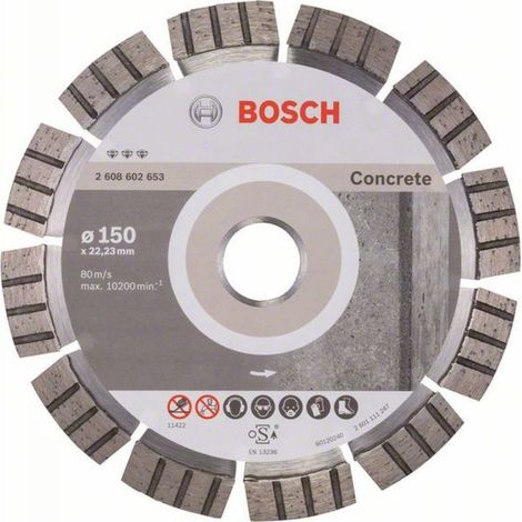 Bosch Zubehör - Diamanttrennscheibe für Beton 150x22,23 mm 2608602653