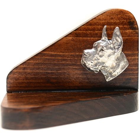 Grand Danois I - bougeoir en bois avec un chien, porte-bougie chauffe-plat, hommage canin par Art-Dog (1/5)