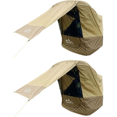 Set aus 2 LADUTA-Kofferraumzelten, Sonnenschutz und Regenschutz, braune Markise (1/5)