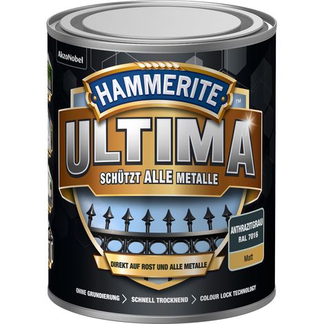 Hammerite Metallschutzlack Ultima Matt, Anthrazitgrau, RAL 7016, 750 ml