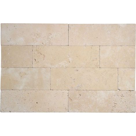 Carrelage mural Travertin Beige Clair 1er choix Vieilli - 30,3x10x1 cm (1/3)