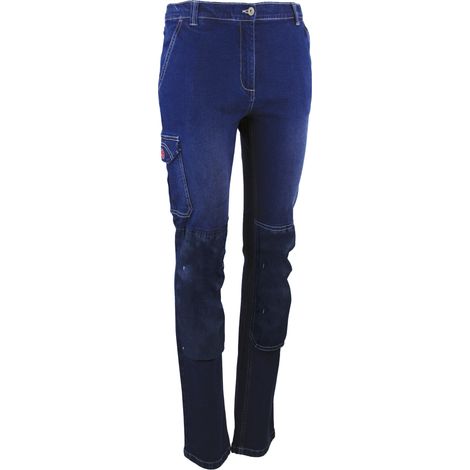 LMA FLEXION Pantaloni da lavoro elasticizzati da donna in denim Denim 38