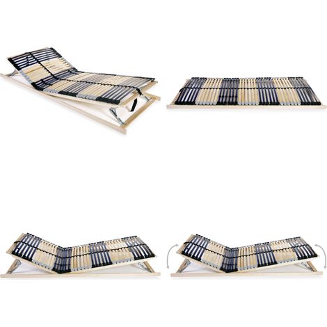 Sommier à lattes sans matelas avec 42 lattes 7 zones 70x200 cm - Sommier À Lattes - Lit Double - Cadre Lit - Support Matelas - Sommier Bois - Home & Living (1/5)