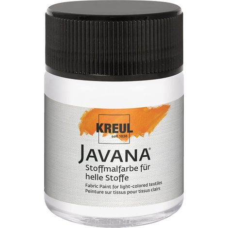 Kreul Javana Stoffmalfarbe für helle Stoffe weiss 50 ml Textiles Gestalten
