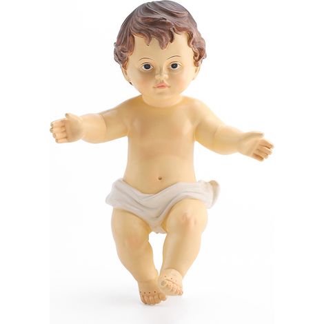 Décorations et cadeaux pour les bas de Noël : Figurine de l'Enfant Jésus dans la crèche (1/5)