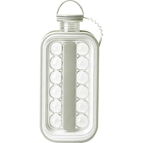 Bouilloire à glaçons sphériques 2 en 1, moule à glaçons silicone portable pour bouteilles, machine à glaçons sphériques avec poignées pour boissons (1/5)