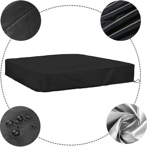 Housse pour bac à sable carré, Imperméable, Avec cordon de serrage, Tissu 190T, 150 x 150 x 20 cm (1/4)