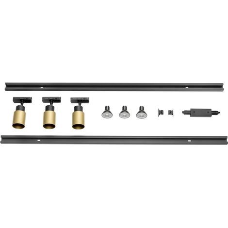 Jeu de rails Puri 2.0 Or 1 phase avec noir - 1008904