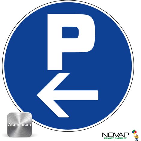 Panneau Parking à gauche - Alu Ø450mm - 4011851