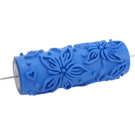 Rouleau à peinture à motifs de 15 cm, réutilisable, en caoutchouc texturé, pour la décoration murale, les chaises de bureau et les vieux meubles en bois. (1/5)