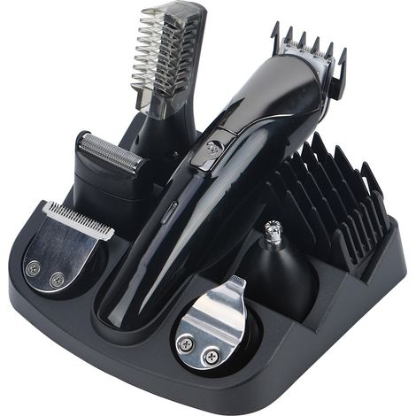 Tondeuse électrique multifonction 6 en 1 pour cheveux, barbe, aisselles et nez - Prise UE 100-240 V (1/5)