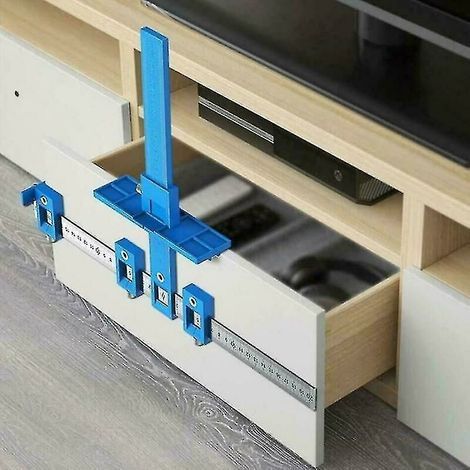 Drilling Jig for Wooden Dowels, Drilling Guide, Cabinet Handle Knobs, Template Locator (1/2)