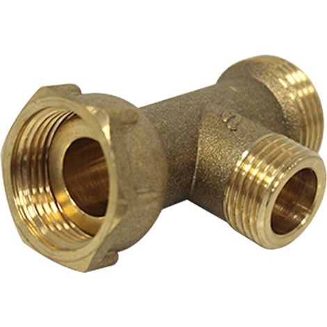 Arcanaute – Té réduit mâle 3/4'' – Mâle 1/2'' – Femelle écrou prisonnier 3/4'' – Raccord laiton pour transport d'eau potable – Résistance à la corrosion (1/3)