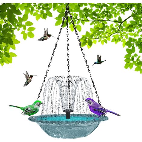 Fontaine Solaire pour Bassin d'oiseaux Pompe Solaire pour Fontaine De Jardin - Décorations Extérieures Suspendues pour Oiseaux Nature Paysage Cour Balcon Arrière-Cour (1/5)