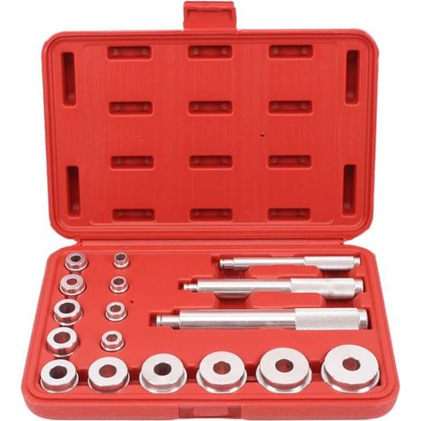 Kit estrattore per cuscinetti ruota da 17 pezzi, strumento per cuscinetti ruota, estrattore per cuscinetti ruota, mozzo ruota, kit di rimozione (1/5)