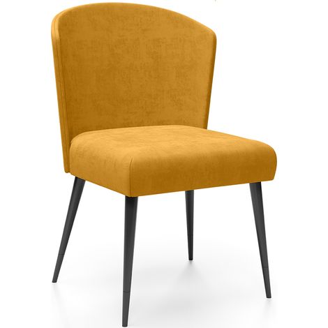 Dining Chair - Upholstered in Velvet - Kirna Yellow