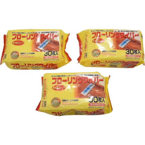 Lingettes de sol électrostatiques jetables en microfibre pour balai plat (paquet de 3) (1/5)