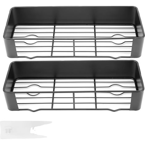 Estantería de baño, de pared, organizador multiusos, 2 piezas (1/2)