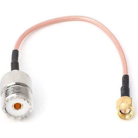 Câble de raccordement RG316 UHF SO239 femelle PL259 vers adaptateur à sertir SMA mâle (1/4)