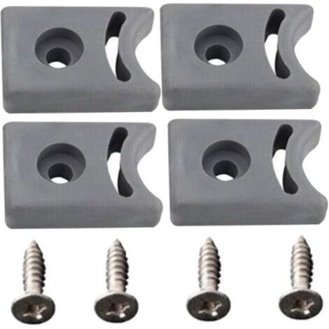 4 Dusch-Türstopper mit Schrauben, vorgebohrte Ersatz-Schiebetür-Stopper-Sets, Kollisionsschutzblock, Duschzubehör (1/4)
