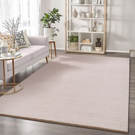 Cosy tapis fourrure doux lavable rose (1/5)