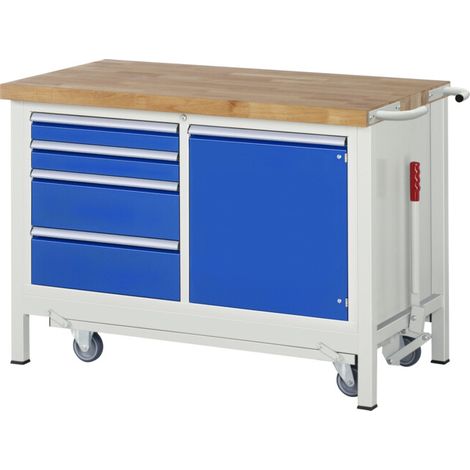 Etabli Rau avec châssis abaissable modèle 8470 L 1250 x P 700 x H 880mm