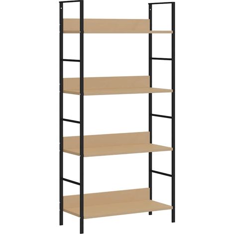 Maison Exclusive - Bücherregal 4 Regalböden Eiche 60×27,6×124,5 c