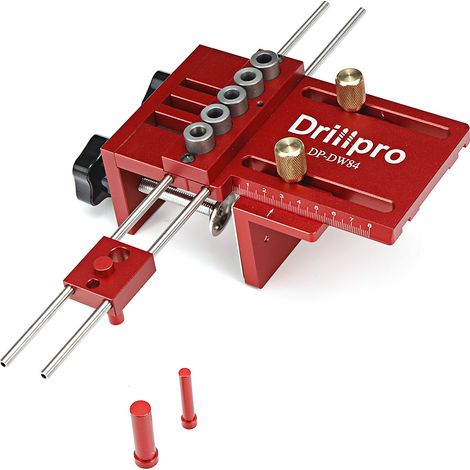 Gabarit de percage oblique 08400 6-15mm Guide de forage à bois réglable en alliage d'aluminium avec coffret Fantablau