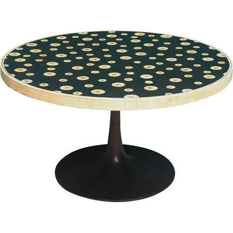 Table basse scandinave ronde 90x49cm (1/2)