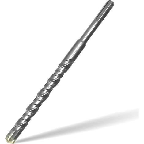 Punta da trapano SDS Plus 16 mm x 200 mm, con 4 taglienti in metallo duro e doppia vite, per calcestruzzo e pietra naturale