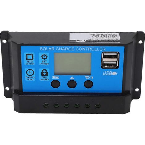 PWM-Solarpanel-Laderegler mit LCD-Display, intelligenter Lade- und Entladeregler für 12V- und 24V-LCD-Straßenleuchten