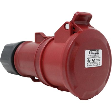 Enchufe portátil 32A 4P 400V rojo IP44 TOP SpeedPRO 23302 (1/10)