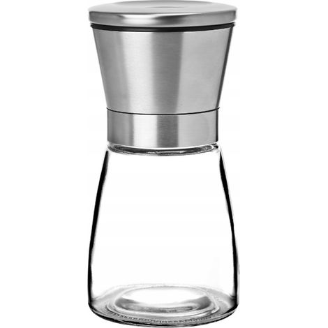 Molinillo manual para sal y pimienta PRACTICO 190 ml muelas de cerámica vidrio acero inoxidable (1/2)