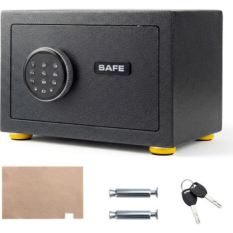 COSTWAY Steel Security Safe Box 3122.521.5cm Digital Lock Emergency Keys for Cash Documents Black (1/5)