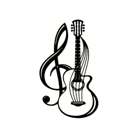 Décoration Murale Métal Notation Musicale Noire Découpée au Laser Suspendre,Décoration Murale,Sculpture Minimaliste,Cadeau pour Amateurs Musique,Terrasse,Jardin,Chambre Coucher 30x18cm (1/4)