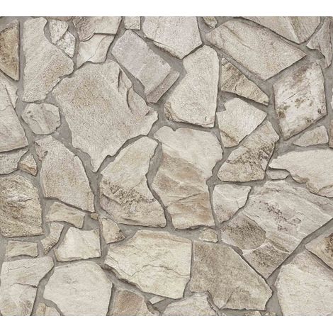 A.S. Creation Bricks & Stones 389343 Vliestapete Steinoptik 0.53 x 10.05 m Braun Wohnzimmer Schlafzimmer Flur Küche Esszimmer Badezimmer Bad Arbeitszimmer Büro Diele (1/5)