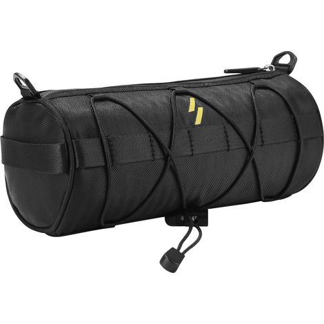 Fahrradlenkertasche, wasserdichte Fronttasche mit Schultergurt, Fahrradrahmentasche, Fahrradzubehör (Schwarz)
