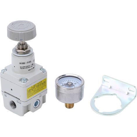 Régulateur d'air comprimé pneumatique avec manomètre, vanne de réduction de pression précise de type SMC (1/5)