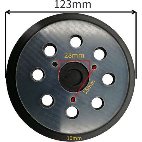 Plateau de Ponçage 125mm Disques de Ponçage à 8 Trous patin Ponceuse (1/5)