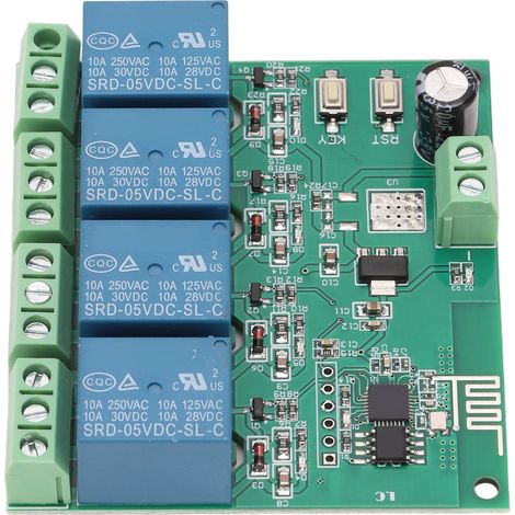 Module Relais WiFi ESP8266 4 Canaux, Carte Quad Relay pour Contrôle Sans Fil Équipement Électronique 5V DC (1/5)